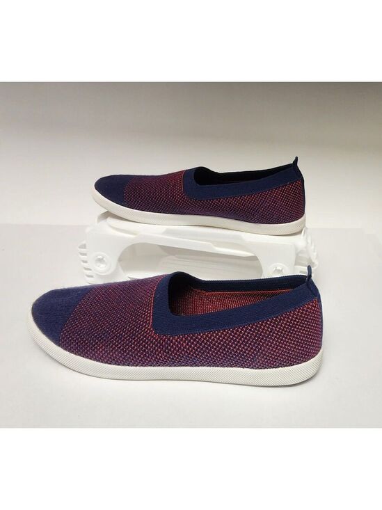 Nautica Shoes - Nautica Womens Navy Blue Red Nautical Knit Slip On Sailing Boat Shoes Size US 8